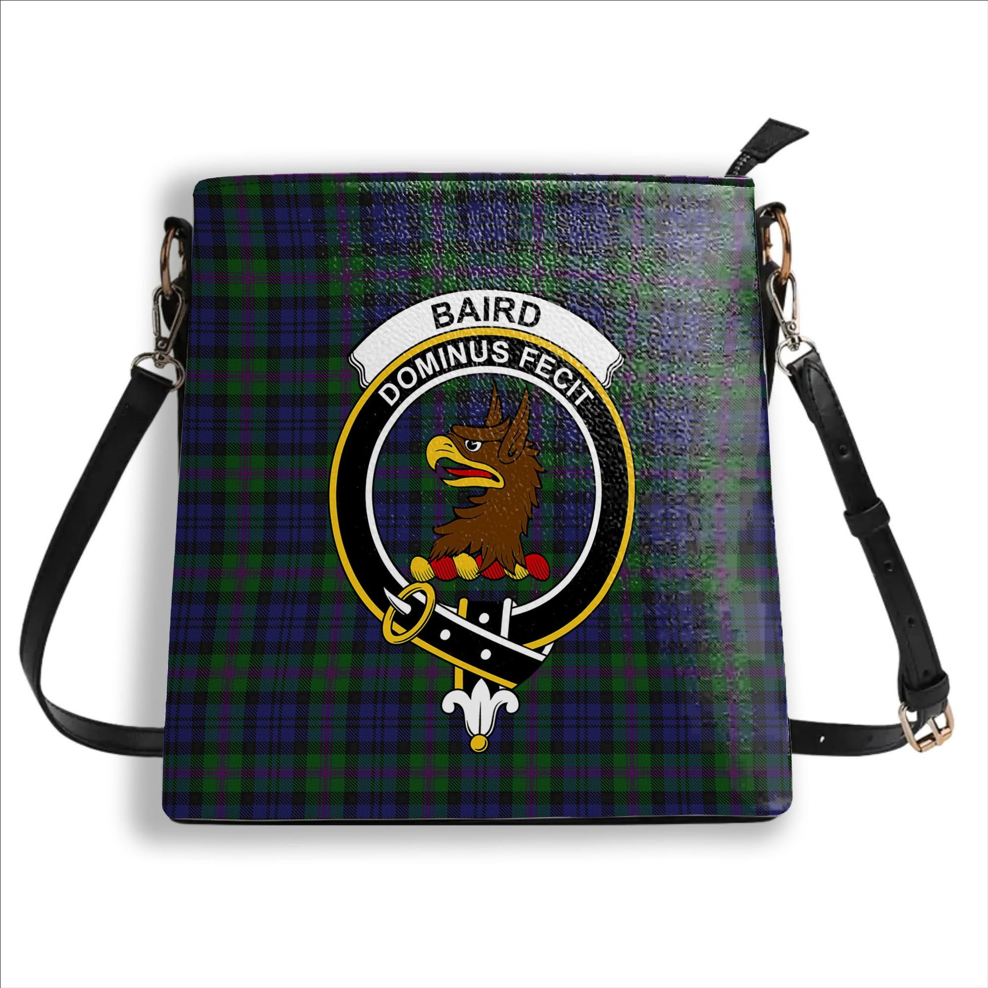 ScotsTee Shop Scottish Baird Modern Crest Tartan Bucket Bag Ladies Shoulder Bag Midi