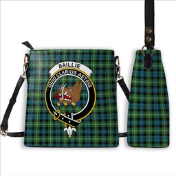 ScotsTee Shop Scottish Baillie of Polkemmet Ancient Crest Tartan Bucket Bag Ladies Shoulder Bag Midi