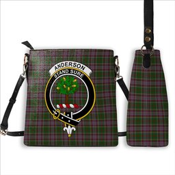 ScotsTee Shop Scottish Anderson of Kinneddar Hunting Crest Tartan Bucket Bag Ladies Shoulder Bag Midi