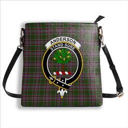 ScotsTee Shop Scottish Anderson of Kinneddar Hunting Crest Tartan Bucket Bag Ladies Shoulder Bag Midi