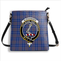 ScotsTee Shop Scottish Alexander of Menstry Ancient Crest Tartan Bucket Bag Ladies Shoulder Bag Midi