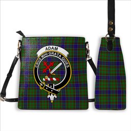 ScotsTee Shop Scottish Adam Crest Tartan Bucket Bag Ladies Shoulder Bag Midi