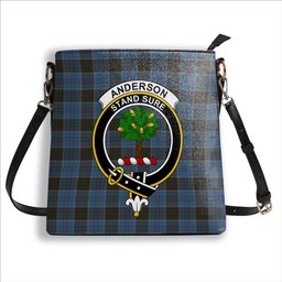 ScotsTee Shop Scottish Anderson MacGregor Hastie 2 Crest Tartan Bucket Bag Ladies Shoulder Bag Midi