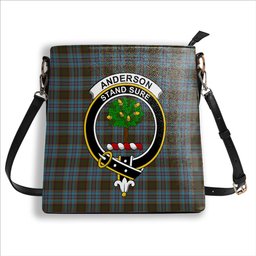 ScotsTee Shop Scottish Anderson Crest Tartan Bucket Bag Ladies Shoulder Bag Midi
