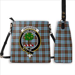 ScotsTee Shop Scottish Anderson Ancient Crest Tartan Bucket Bag Ladies Shoulder Bag Midi