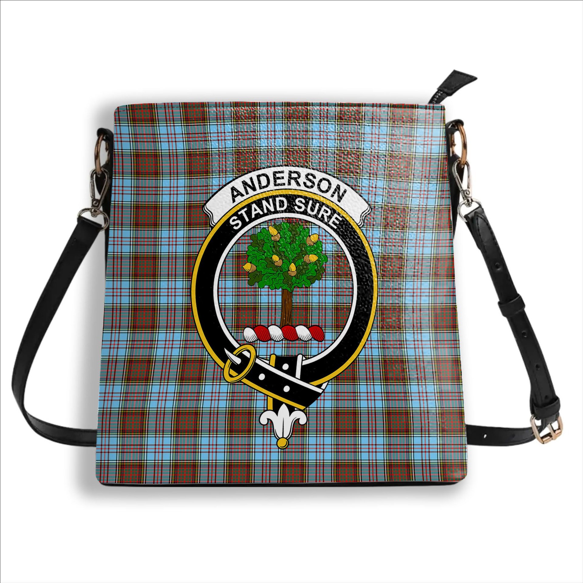 ScotsTee Shop Scottish Anderson Ancient Crest Tartan Bucket Bag Ladies Shoulder Bag Midi