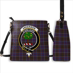 ScotsTee Shop Scottish Anderson W L Anderson, Stirling Crest Tartan Bucket Bag Ladies Shoulder Bag Midi