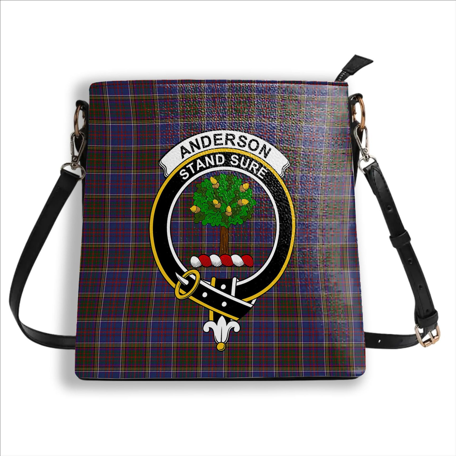 ScotsTee Shop Scottish Anderson W L Anderson, Stirling Crest Tartan Bucket Bag Ladies Shoulder Bag Midi
