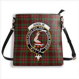 ScotsTee Shop Scottish Ainslie Ancient Crest Tartan Bucket Bag Ladies Shoulder Bag Midi
