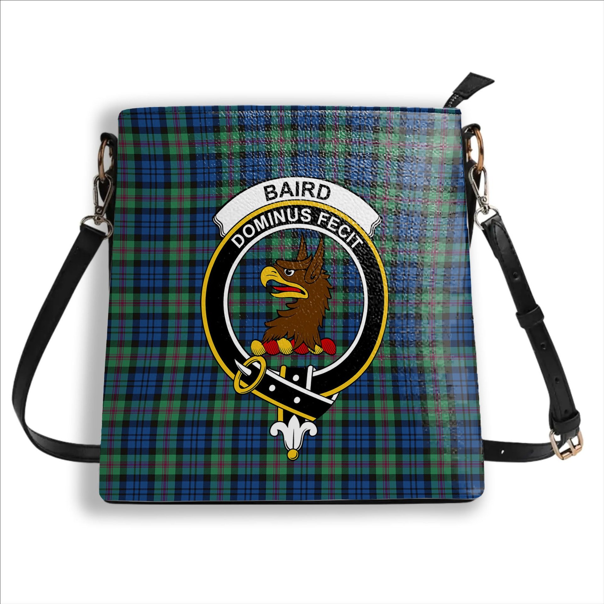 ScotsTee Shop Scottish Baird Ancient Crest Tartan Bucket Bag Ladies Shoulder Bag Midi