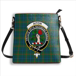 ScotsTee Shop Scottish Aiton Ancient Crest Tartan Bucket Bag Ladies Shoulder Bag Midi