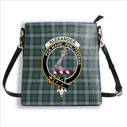ScotsTee Shop Scottish Alexander of Menstry Hunting Crest Tartan Bucket Bag Ladies Shoulder Bag Midi