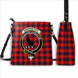 ScotsTee Shop Scottish Abernethy Crest Tartan Bucket Bag Ladies Shoulder Bag Midi