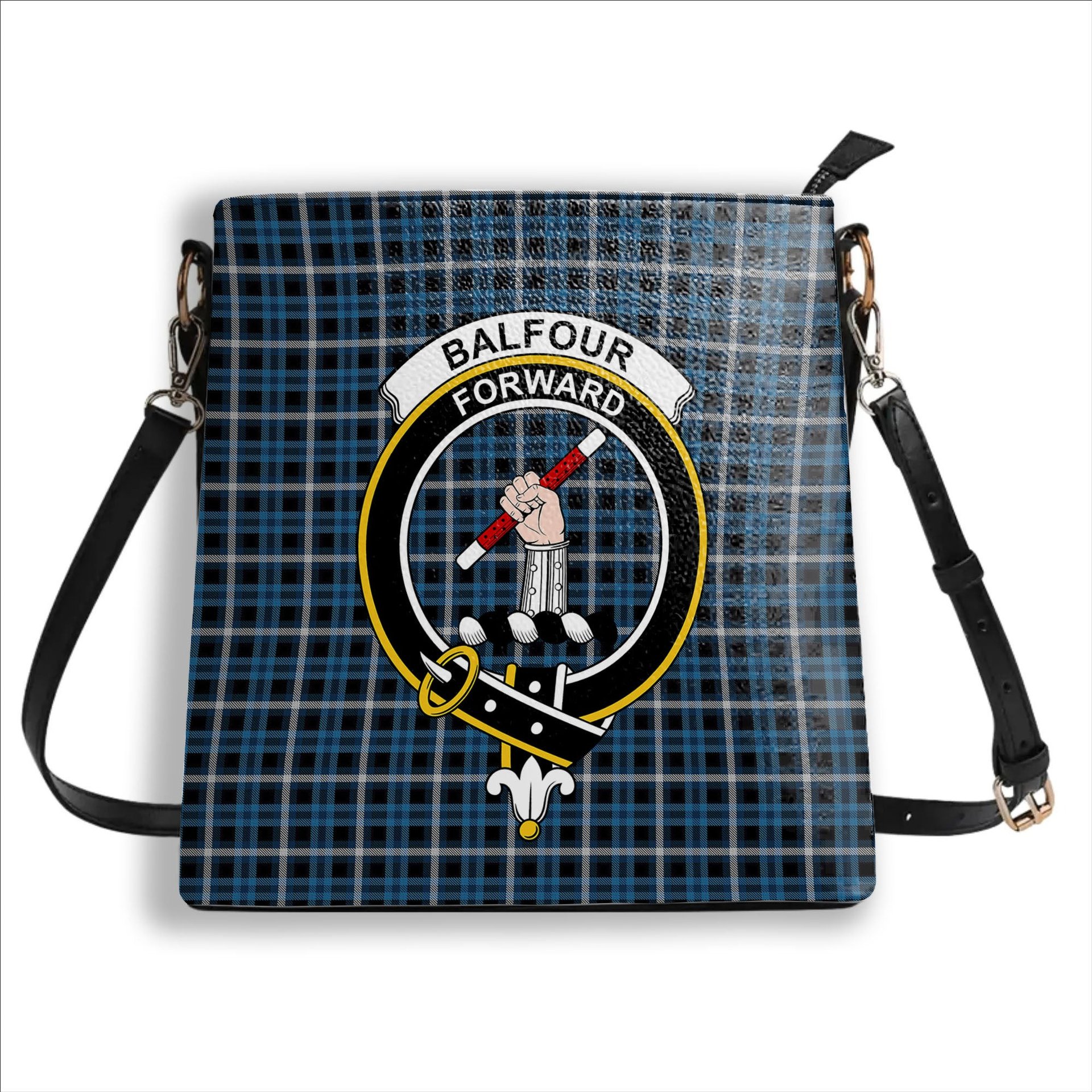 ScotsTee Shop Scottish Balfour Geiner, Alwyn Crest Tartan Bucket Bag Ladies Shoulder Bag Midi