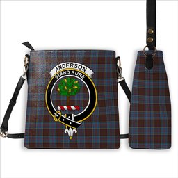 ScotsTee Shop Scottish Anderson Highland Society of London Crest Tartan Bucket Bag Ladies Shoulder Bag Midi