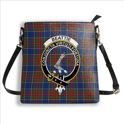 ScotsTee Shop Scottish Beattie (Beatty) Modern Crest Tartan Bucket Bag Ladies Shoulder Bag Midi