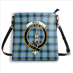 ScotsTee Shop Scottish Bell of the Borders Modern Crest Tartan Bucket Bag Ladies Shoulder Bag Midi