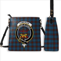 ScotsTee Shop Scottish Cameron Hunting Crest Tartan Bucket Bag Ladies Shoulder Bag Midi