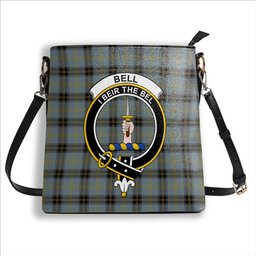 ScotsTee Shop Scottish Bell of the Borders Crest Tartan Bucket Bag Ladies Shoulder Bag Midi