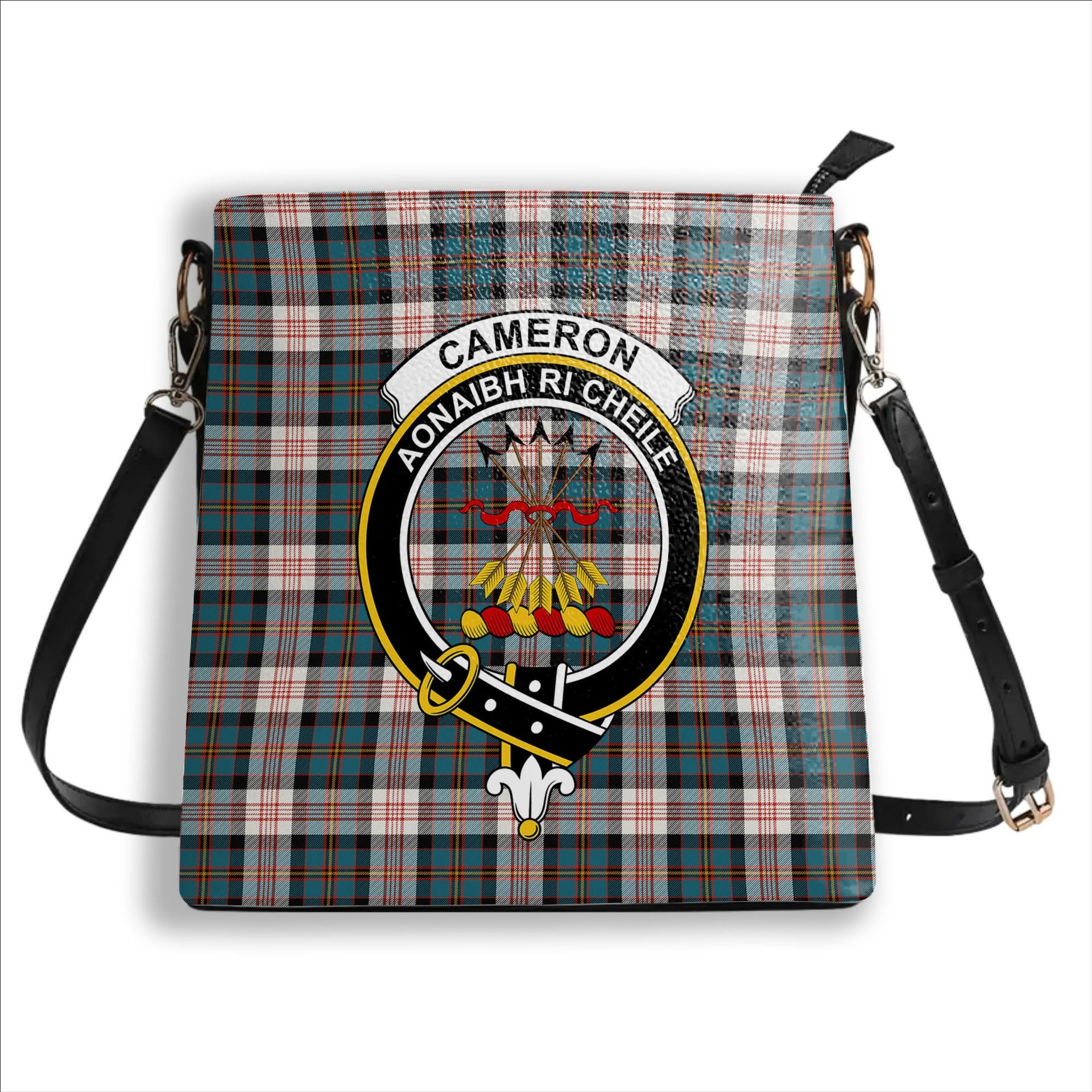 ScotsTee Shop Scottish Cameron of Erracht Dress Ancient Crest Tartan Bucket Bag Ladies Shoulder Bag Midi