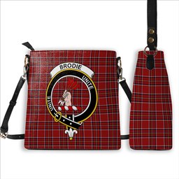 ScotsTee Shop Scottish Brodie W & A Smith Crest Tartan Bucket Bag Ladies Shoulder Bag Midi