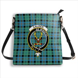 ScotsTee Shop Scottish Calder Ancient Crest Tartan Bucket Bag Ladies Shoulder Bag Midi