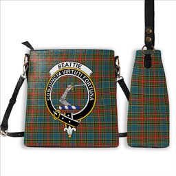 ScotsTee Shop Scottish Beattie (Beatty) Ancient Crest Tartan Bucket Bag Ladies Shoulder Bag Midi