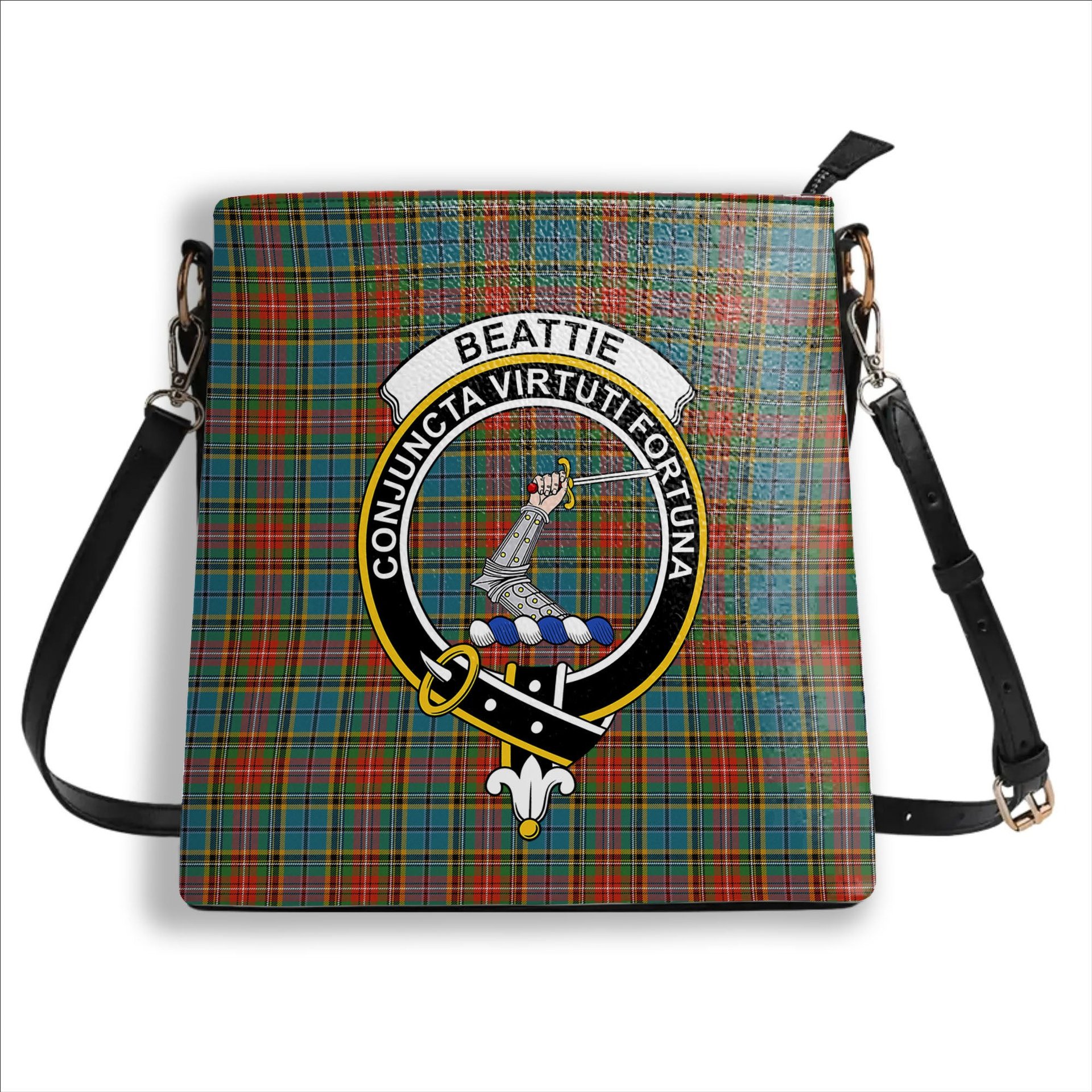 ScotsTee Shop Scottish Beattie (Beatty) Ancient Crest Tartan Bucket Bag Ladies Shoulder Bag Midi