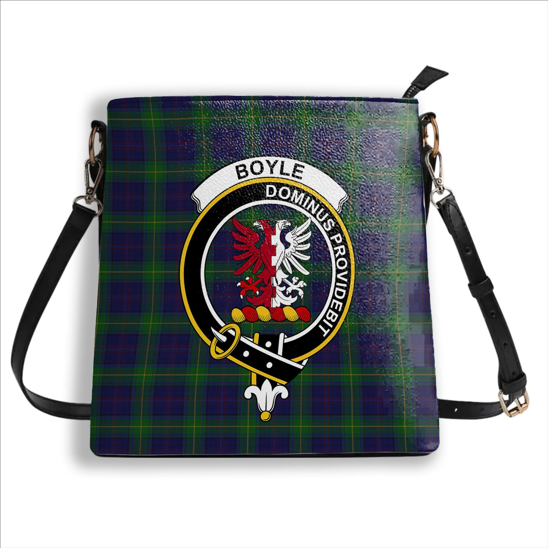 ScotsTee Shop Scottish Boyle Crest Tartan Bucket Bag Ladies Shoulder Bag Midi