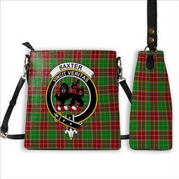 ScotsTee Shop Scottish Baxter Modern Crest Tartan Bucket Bag Ladies Shoulder Bag Midi