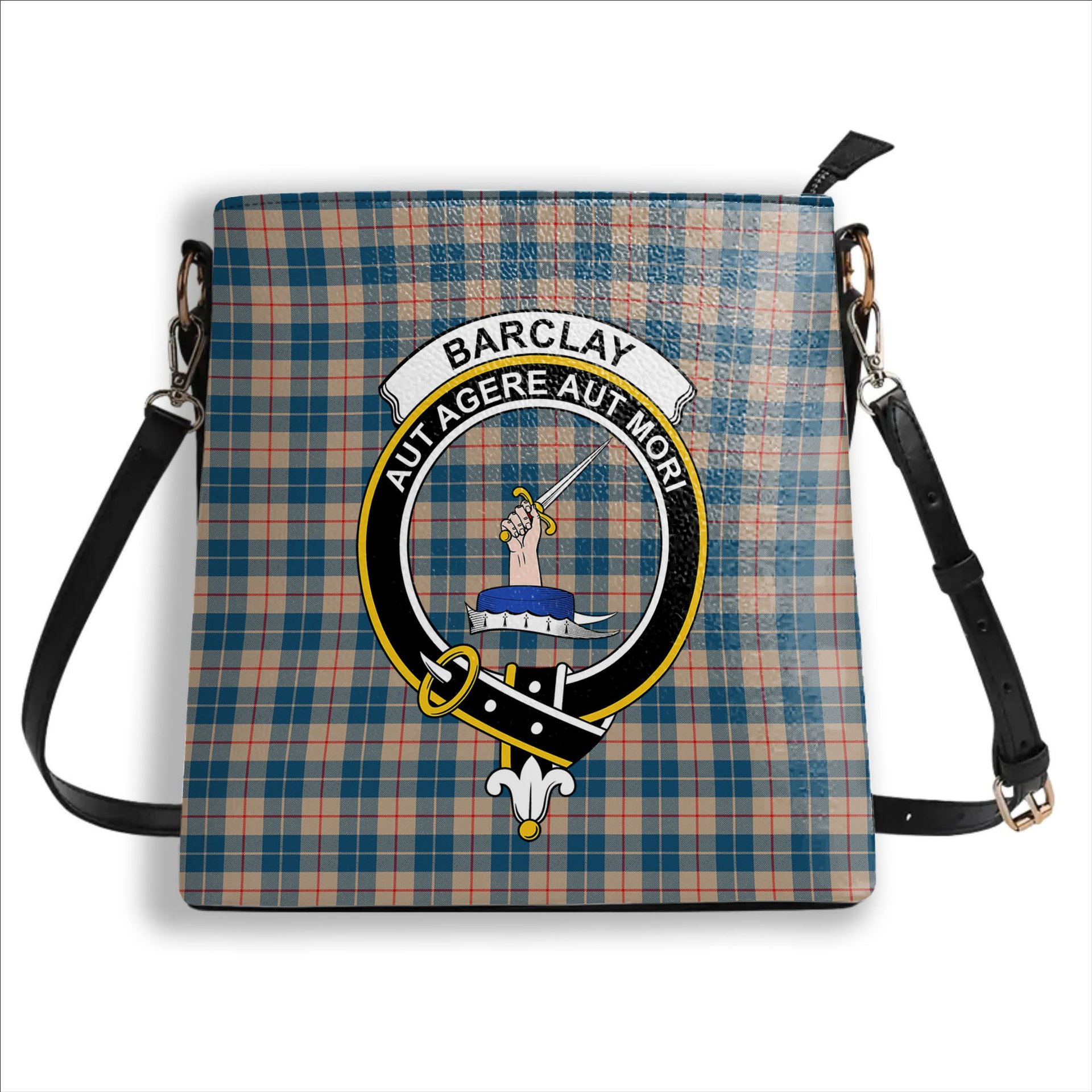 ScotsTee Shop Scottish Barclay Hunting #2 Modern Clan Crest Tartan Bucket Bag Ladies Shoulder Bag Midi