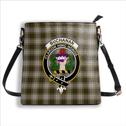 ScotsTee Shop Scottish Buchanan Dress Crest Tartan Bucket Bag Ladies Shoulder Bag Midi