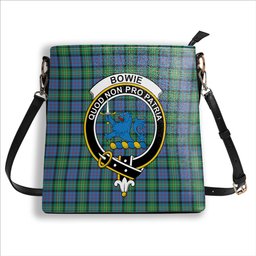 ScotsTee Shop Scottish Bowie Ancient Crest Tartan Bucket Bag Ladies Shoulder Bag Midi