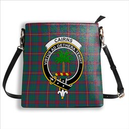 ScotsTee Shop Scottish Cairns of Finavon Ancient Crest Tartan Bucket Bag Ladies Shoulder Bag Midi