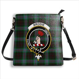 ScotsTee Shop Scottish Brodie Hunting Crest Tartan Bucket Bag Ladies Shoulder Bag Midi