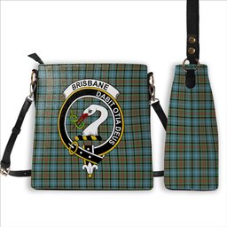 ScotsTee Shop Scottish Brisbane Modern Crest Tartan Bucket Bag Ladies Shoulder Bag Midi