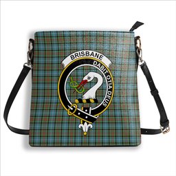 ScotsTee Shop Scottish Brisbane Modern Crest Tartan Bucket Bag Ladies Shoulder Bag Midi