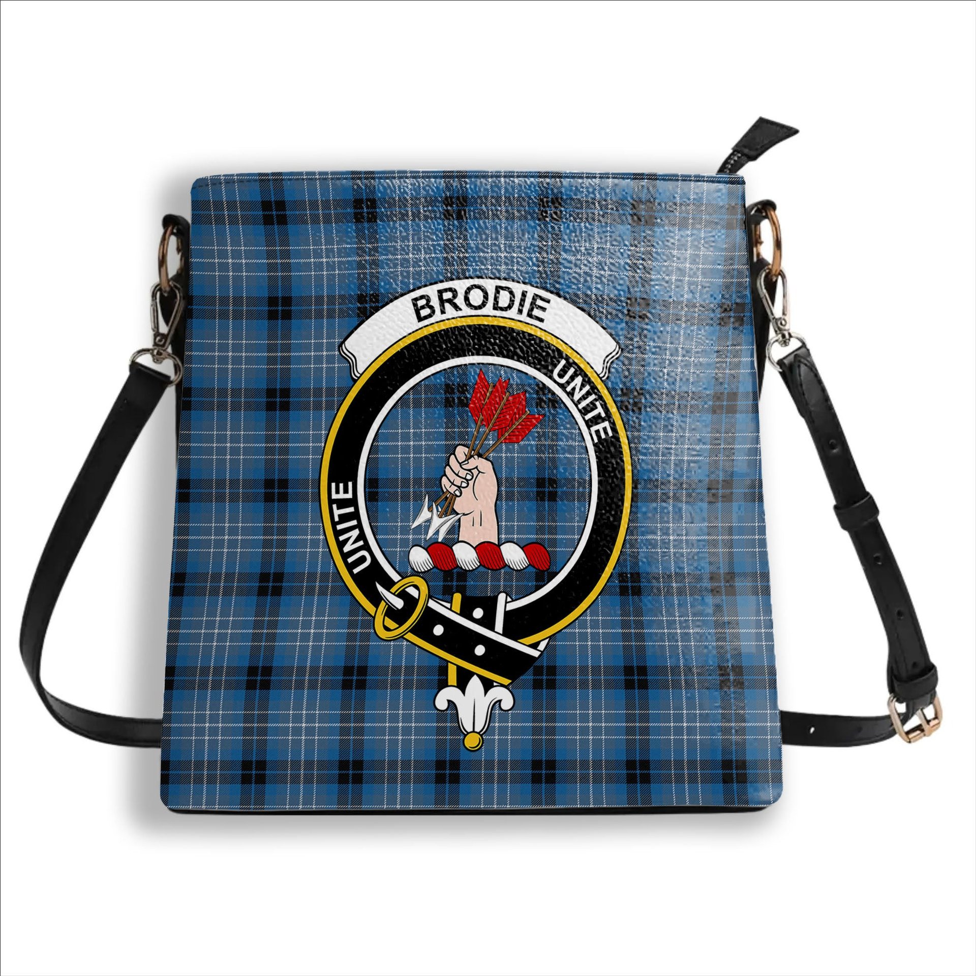 ScotsTee Shop Scottish Brodie Countryfare Ancient Crest Tartan Bucket Bag Ladies Shoulder Bag Midi