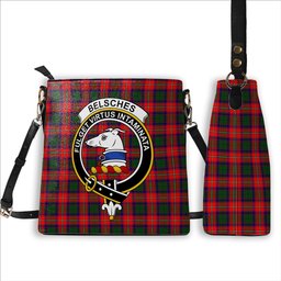 ScotsTee Shop Scottish Belsches Crest Tartan Bucket Bag Ladies Shoulder Bag Midi