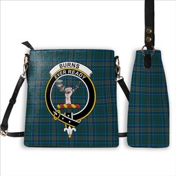 ScotsTee Shop Scottish Burns of California Modern Crest Tartan Bucket Bag Ladies Shoulder Bag Midi