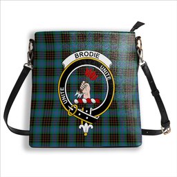 ScotsTee Shop Scottish Brodie Hunting Ancient Crest Tartan Bucket Bag Ladies Shoulder Bag Midi