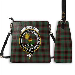 ScotsTee Shop Scottish Buchan Ancient Crest Tartan Bucket Bag Ladies Shoulder Bag Midi