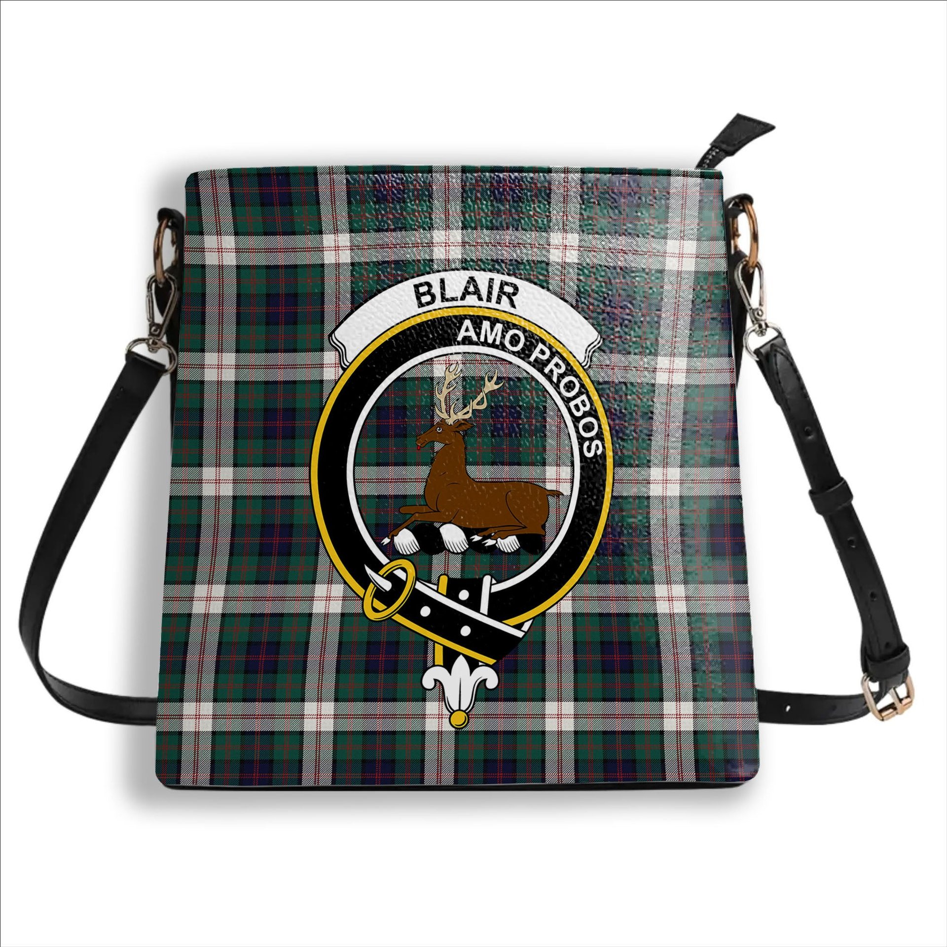 ScotsTee Shop Scottish Blair Dress Modern Crest Tartan Bucket Bag Ladies Shoulder Bag Midi