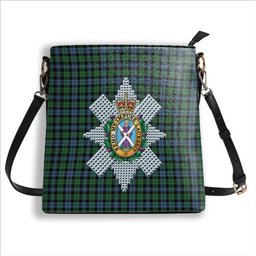 ScotsTee Shop Scottish Black Watch #3 Ancient Crest Tartan Bucket Bag Ladies Shoulder Bag Midi
