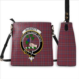 ScotsTee Shop Scottish Burnett Hunting Modern Crest Tartan Bucket Bag Ladies Shoulder Bag Midi