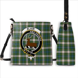 ScotsTee Shop Scottish Blair Dress Ancient Crest Tartan Bucket Bag Ladies Shoulder Bag Midi