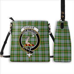 ScotsTee Shop Scottish Cooper Dress Dalgleish 2 Crest Tartan Bucket Bag Ladies Shoulder Bag Midi