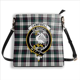 ScotsTee Shop Scottish Campbell of Cawdor Dress Modern Crest Tartan Bucket Bag Ladies Shoulder Bag Midi