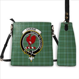 ScotsTee Shop Scottish Currie Ancient Crest Tartan Bucket Bag Ladies Shoulder Bag Midi