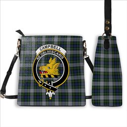 ScotsTee Shop Scottish Campbell of Lochnell Dress Crest Tartan Bucket Bag Ladies Shoulder Bag Midi